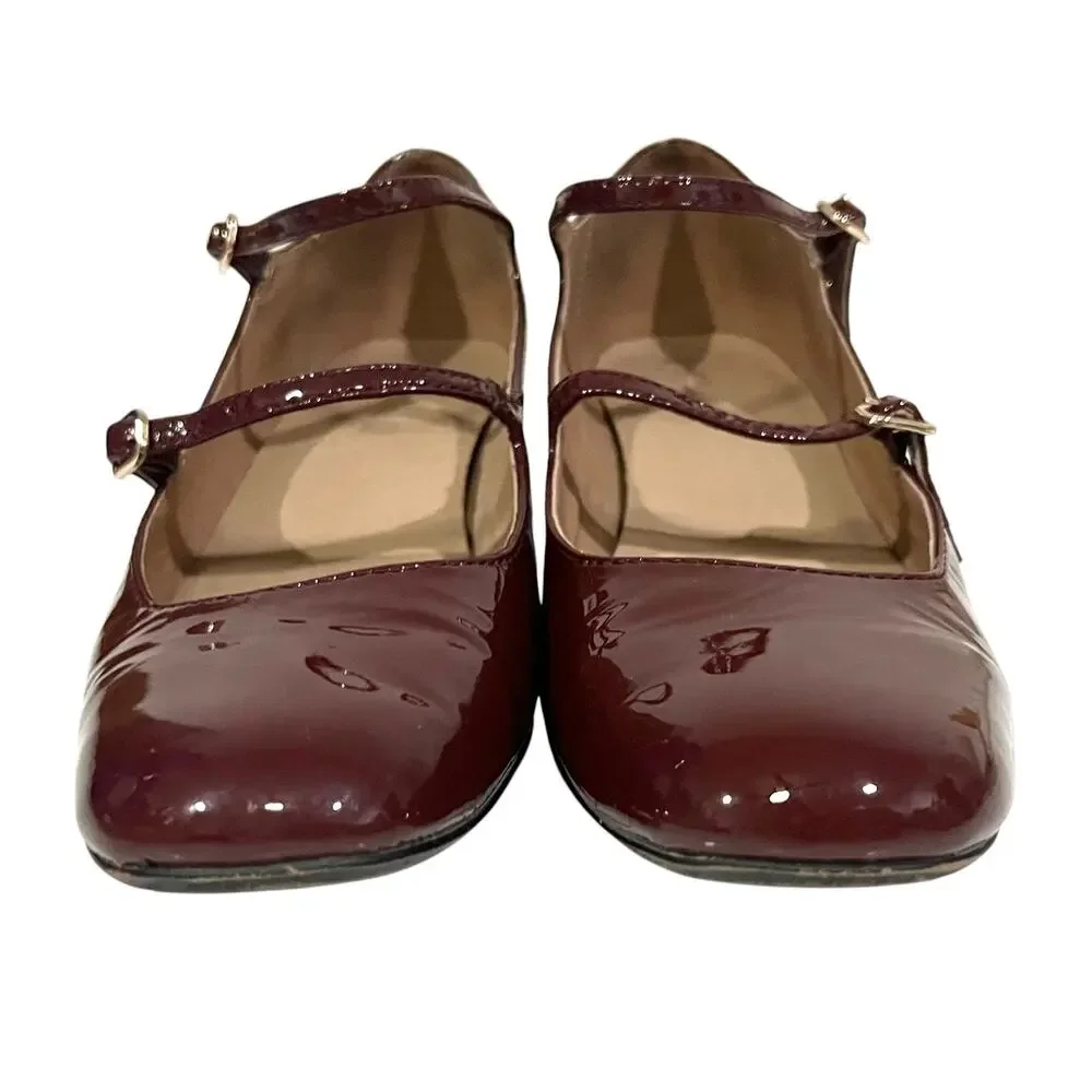 Vintage 60s Womens FSP shoes Musebeck T-Strap Mary Jane Heels Brown Leather Sz 9